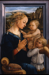 Madonna and child with two angels