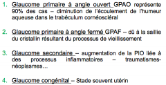 a retenir : le glaucome primaire à angle ouvert GPAO