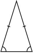 The angles that are congruent in this triangle are called_____________ angles.