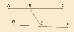Given a line and a point, you can draw only one line through the point that is parallel to the first line.