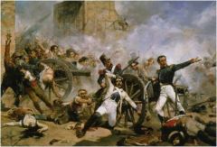What is the term for the 19th-century Spanish military uprisings against the government, but not against the State?