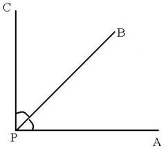 two angles with measures that have a sum of 90 degrees.