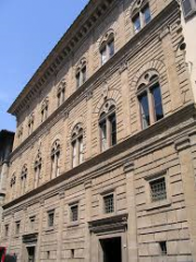 #70
Palazzo Rucellai
- Florence, Italy/ Leon Battista Alberti (architect)
- c. 1450 CE
 
Content:
- mid-renaissance
- a wealthy patron's house
- roman arches
- post and lintel
- columns
- levels of columns
- horizontal band
- large cornice
- stone...