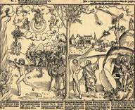 #79
Allegory of Law and Grace
- Lucas Cranach the Elder
- c. 1530 CE
 
Content:
- print, wood, and oil paintings
- wood cut
- 11in x 13in
- Catholic doctrine vs. Protestant declaration