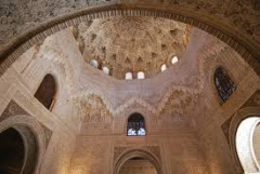 #65
Hall of the Sisters
-Granada, Spain/ Nasrid Dynasty
- 1354-1391CE
 
Content:
- hallway
- water features
- dome
- geometric and textual decoration
- combs on ceiling
- claristory windows