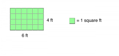 Find the area of the rectangle in square feet.