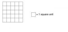 Measure the area of the rectangle in square units.