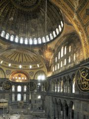 #52


Hagia Sophia (Interior)


Constantinople (Istanbul)


Anthemius of Tralles and Isidorus of Miletus


532 - 537 C.E.


_____________________


Content: The interior of the Hagia Sophia consists of both Christian religious imagery, conveyed th...