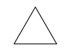 Divide this triangle into 2 equal parts. Each part of the triangle has (the same, different) area.