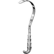 Deaver
Category: Retracting/Viewing
Usage: to hold abdominal or chest incision open; deep tissue retractor as in liver, stomach, duodenum, etc.