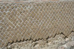 Opus reticulatum (also known asreticulated work) is a form of brickwork used in ancient Roman architecture. It consists of diamond-shaped bricks oftuff, referred to as cubilia,[1] placed around a core of opus caementicium.[2]The diamond-sha...