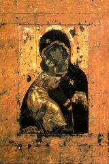 Virgin (Theotokos) and Child (Virgin of Vladimir) [with frame]
