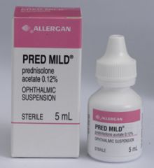 Pred mild, pr
susp opht

Ratio-Prednisolone, pr
(Pred forte) 1% en susp opht