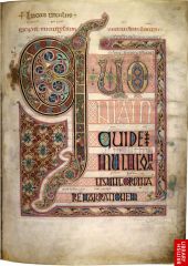 #55


Lindisfarne Gospels


St. Luke incipit page


Early Medieval Europe


(Hiberno Saxon)


700 C.E.


_____________________


Content: This page, adjacent to the carpet page of St. Luke, commemorated and communicated the first line of St. Luke'...