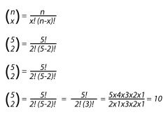 Voorbeeld Formule binomiaalcoëfficiënt