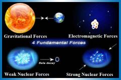 Gravitational Force
Electromagnetic Force Weak nuclear force
Strong nuclear force