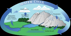 What is the HYDROLOGICAL CYCLE? + KEY WORDS (11)