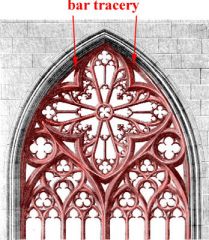cut from long pieces of stone, rose/oculus and lancet windows merge