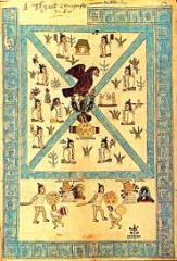 #81
Frontispiece of the Codex Mendoza
- Viceroyalty of New Spain
- c. 1541-1542 CE
 
Content:
- illuminated manuscript
- much like a book with two hard covers
- made for new Spanish royalty after nazrid dynasty
- documentation