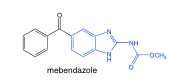 -these bezimidazoles are poorly absorbed, remain largely in GI
-albendazole rapidly metabolized to active sulfide
-inhibit tubulin polymerization in worms