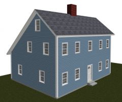 Roof that that looks like a lopsided triangle and is named after the boxes used to store salt in Colonial times. Saltbox roofs are seen on Colonial style and split-level houses