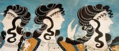 Minoans lived in the islands, were skilled sailors, who developed writing and trade.