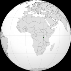Identify the country (it's the small country northwest of Tanzania.)