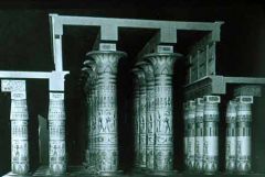 (From Greek hupostlos, resting upon pillars)

 

 

A hall with a roof supported by rows of columns.

 

 

 

 

i.e.) Temple of Amun-Re at Karnak

 

 

 

 

(Side note: Also used in many Mosques)

 

 