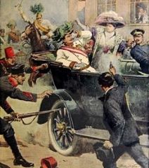 The assassination of Archduke Franz Ferdinand inSarajevo France