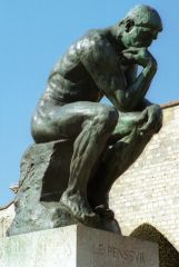 What famous French sculptor was the author of works such as "The Thinker" and "The Kiss"?