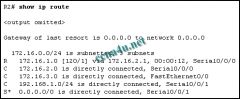 Refer to the exhibit. With the ip classless command issued, what will router R2 do with a packet destined for host 172.16.4.234?

a. drop the packet
b. send packet out Serial 0/0/1
c. send packet to network 0.0.0.0
d. send packet out FastEthernet 0/0