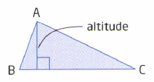 a line segment joining the vertex of a triangle to the opposite side and meeting it at a right angle.