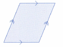 a quadrilateral with opposite sides parallel.