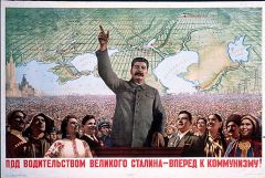 What Soviet leader worshiped their own personality and his totalitarian regime through its "purging" (murders, deportations) and a system of forced labor camps called "gulags", mostly in Siberia?