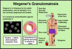 Granulomatous inflamation

necrosis

vasculitis