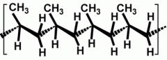 kinda like cis isomers; all CH3 of same side of polymer 