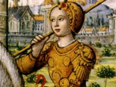 17 years old peasant girl told by god to lead French Army in battle.