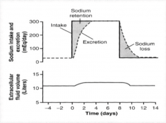 "There would be an increase in sodium excretion by the kidneys, but the response would be much more sluggish than that of a water-ADH repsonse.

ECF volume would increase, along with body weight."