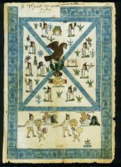 #81


Frontispiece of the Codex Mendoza


Viceroyalty of New Spain


1541 - 1542 C.E.


_____________________


Content: This was a codex - a decorated book/manuscript with two hard covers on either side. This page is covered with Aztec pictograms...