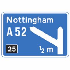 What does the '25' mean in this motorway sign?