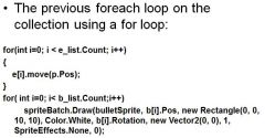 Ideal when you know the number of iterations to perform before the loop begins

Has format:
for (<initialization>; <test to continue>; <increment>) {
	// everything in here is what is repeated
	// over and over again
}