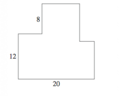 In the 8-sided figure below,
 adjacent sides meet at
right 
angles and the lengths given are in meters. What
is the perimeter of the figure, in meters?
A. 40 
B. 80 
C. 120 
D. 160 
E. 400                