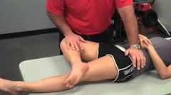 Patient supine. The knee is flexed and theexternal malleolus placed over the patella of the opposite leg. Pressure is then exerted on the flexed knee. A positive reactioncauses pain. Anterior groin pain or discomfort iselicited in hip disorders. A...