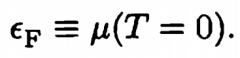 At T=0, n_FD becomes a step function with the cutoff at µ(T=0), which we call the fermi energy. A gas like this is said to be Degenerate
 
 
 