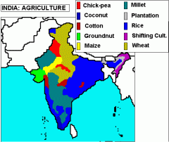 India's agriculture - NW, N, NE, Centre, SW, S, SE?