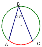 Find the arc measure (degree) of AC