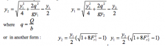 The first equations are NOT GIVEN IN THE FORMULA SHEET.

The equations involving the Froude number are given.