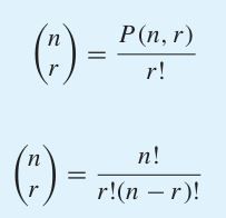  (Add an r! to the bottom from the permutations equation)