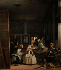 #91


Las Meninas 


Diego Velazquez


1656 C.E.


_____________________


Content: This shows an intimate scene of the Spanish royalty within the artist's studio in the palace. The back of the canvas is visible, as well as the artist himself sta...