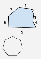 A polygon with 7 sides.